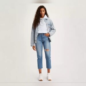 LEVI'S PREMIUM Wedgie Straight Fit Cropped in Jive Tone size W25* L26